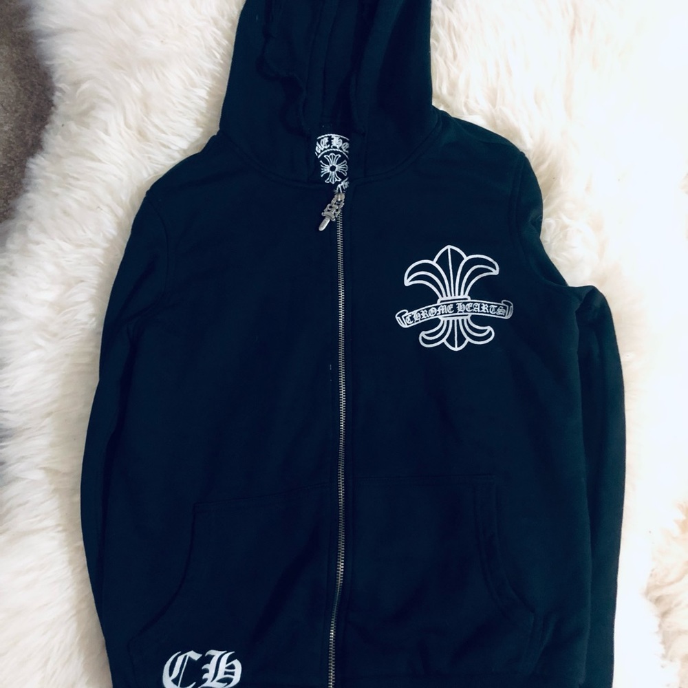 SOLD- Chrome Hearts fleurs de lis zip-up Hoodie